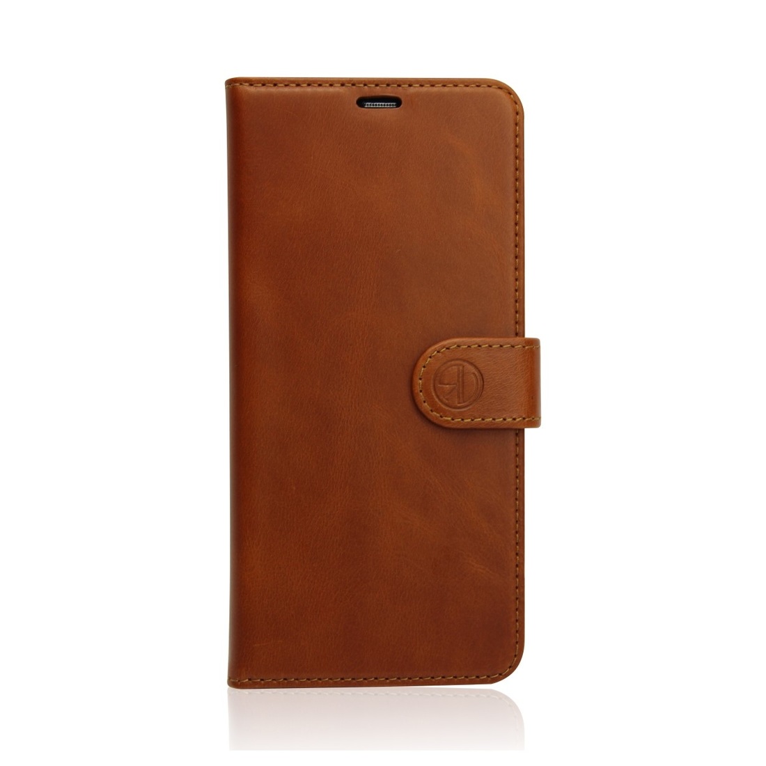 Genuine Leather Book Case iPhone 12 mini Light brown