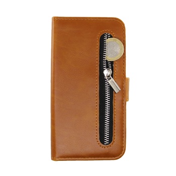 RV rits Wallet Case for Galaxy S10 Plus Brown
