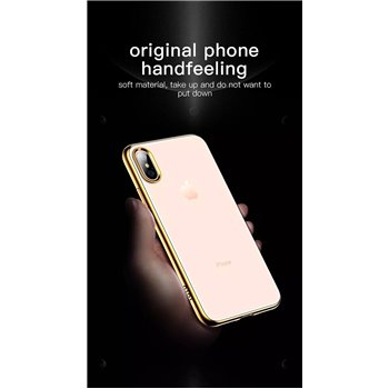 Zachte jane serie met goud rand voor iphone XS Max