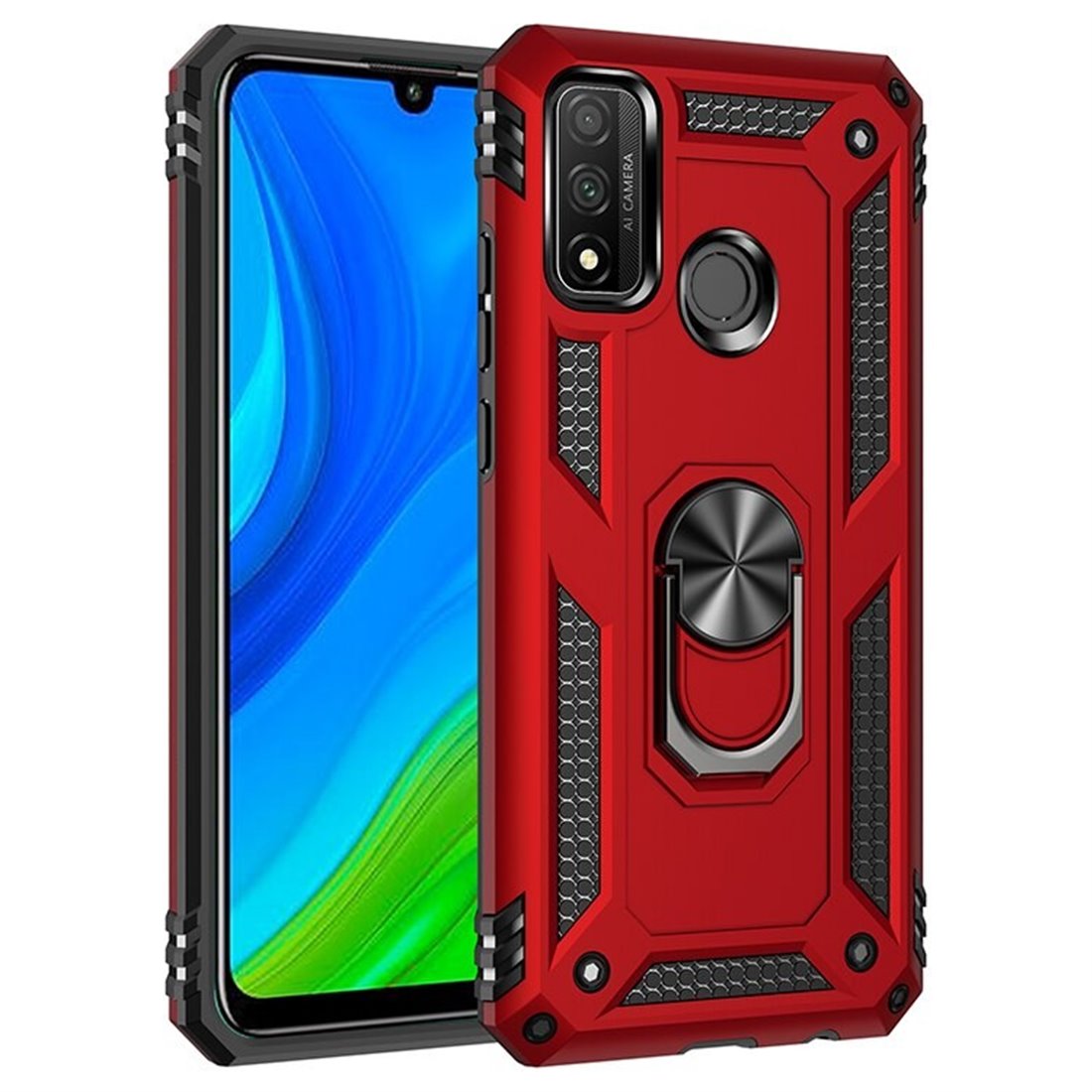 Huawei Huawei P smart 2020 Plastic Red Back Cover - Solid ring