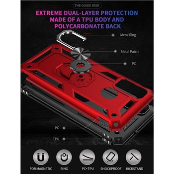 Huawei Huawei P smart 2020 Plastic Red Back Cover - Solid ring