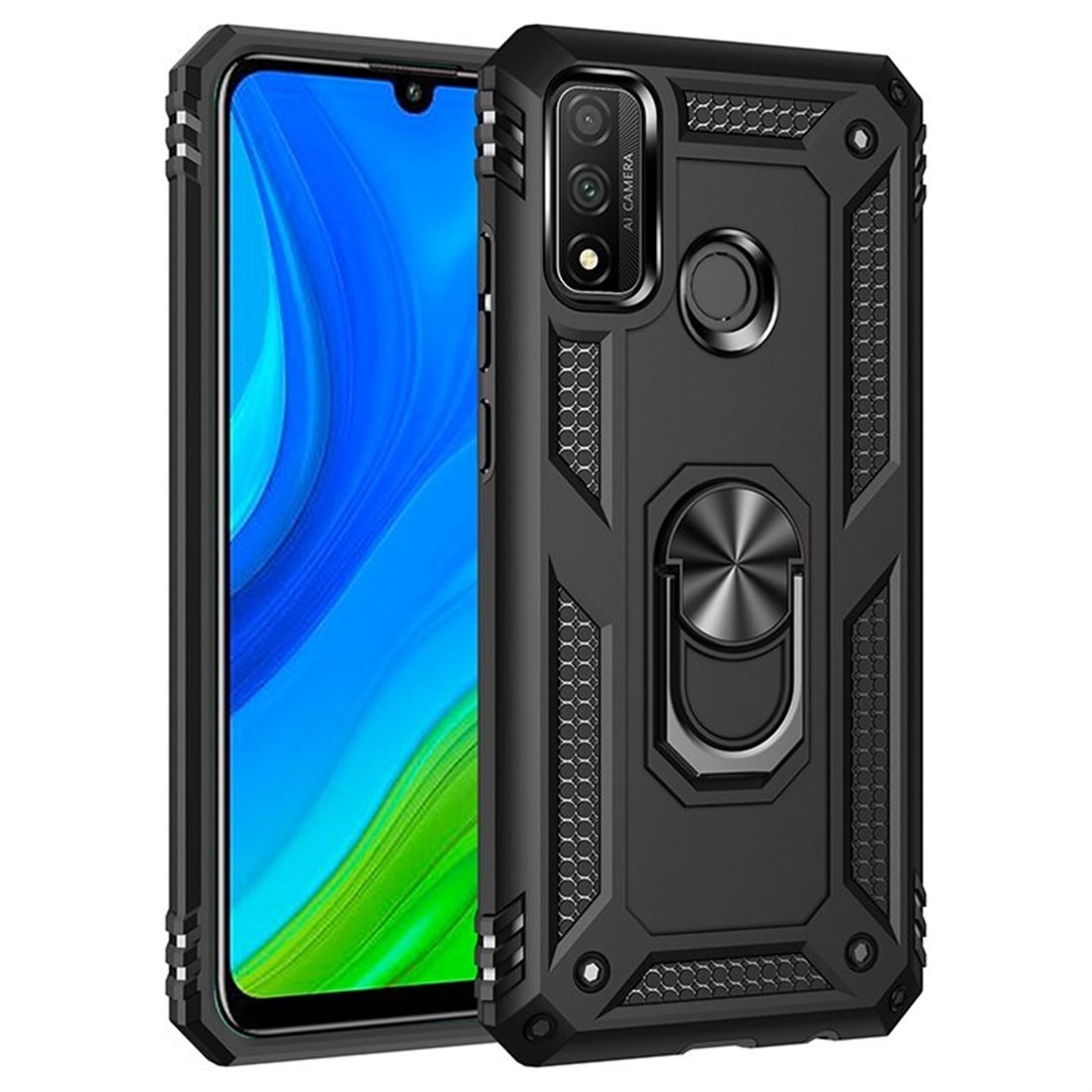 Huawei Huawei P smart 2020 Plastic Black Back Cover - Solid ring