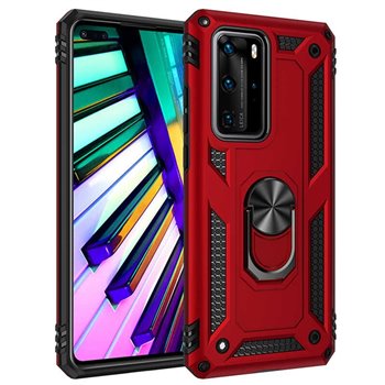 Huawei Huawei P 40 pro Plastic Red Back Cover - Solid ring