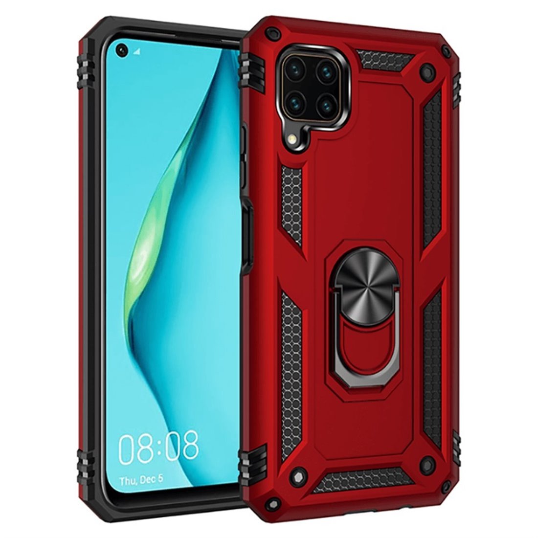 Huawei Huawei P 40 lite Plastic Red Back Cover - Solid ring