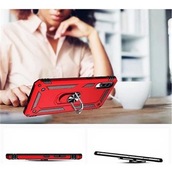 Samsung Galaxy A70 Plastic Red Back Cover - Solid ring