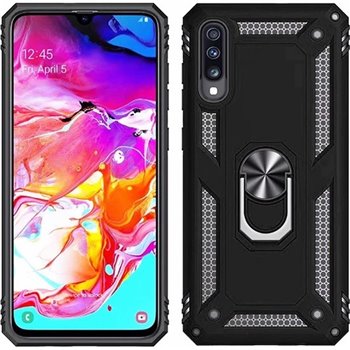 Samsung Galaxy A70 Plastic Black Back Cover - Solid ring