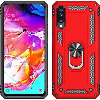 Samsung Galaxy A50 Kunststof Rood Back Cover - Stevige ring