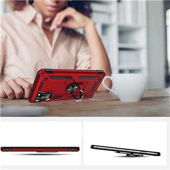 Samsung Galaxy A41 Plastic Red Back Cover - Solid ring