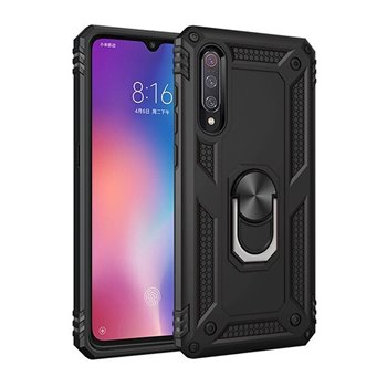 Samsung Galaxy A30S Plastic Black Back Cover - Solid ring