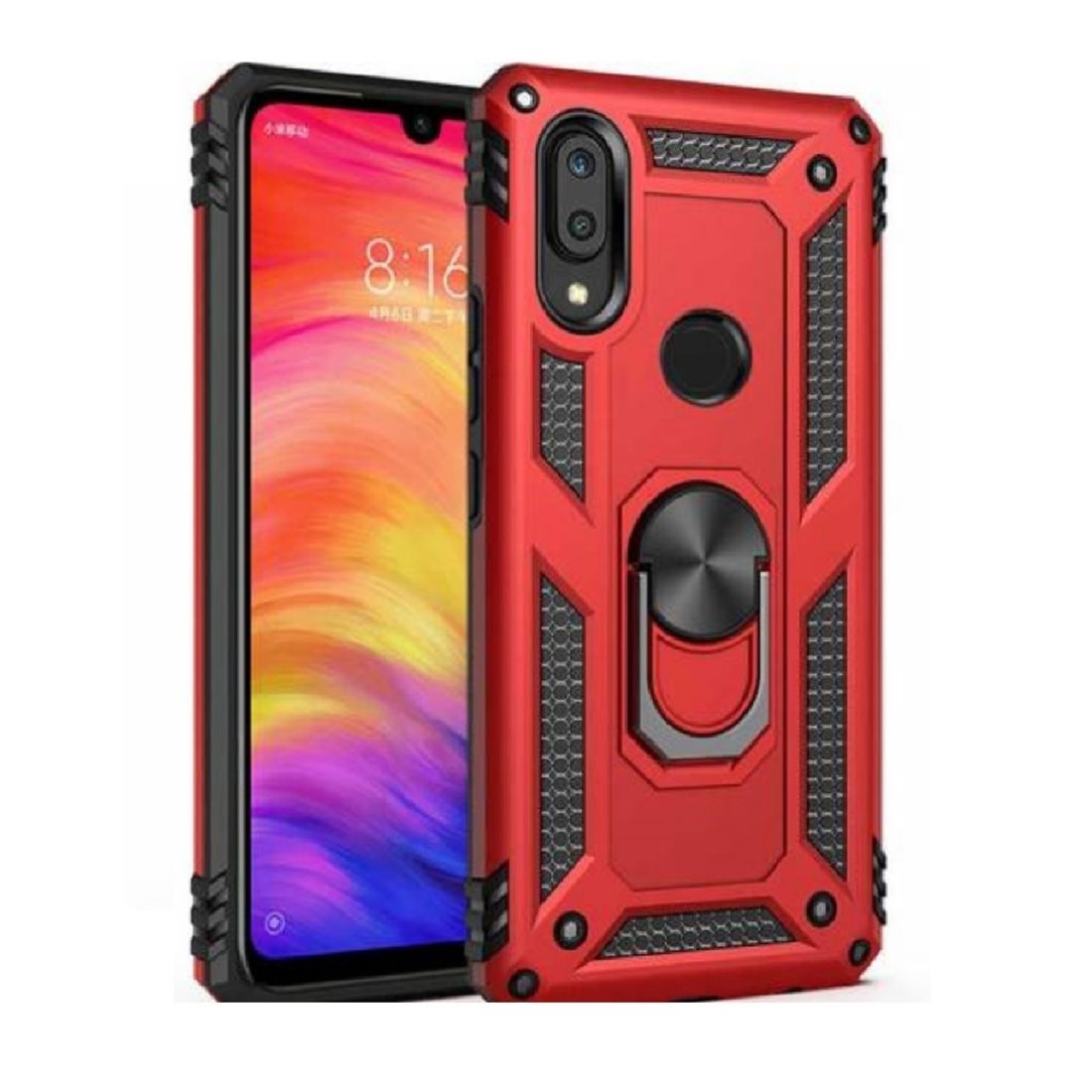 Samsung Galaxy A20S Plastic Red Back Cover - Solid ring