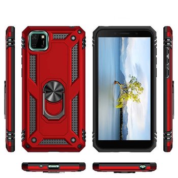 Huawei Huawei Y5P 2020 Plastic Red Back Cover - Solid ring