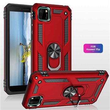 Huawei Huawei Y5P 2020 Plastic Red Back Cover - Solid ring