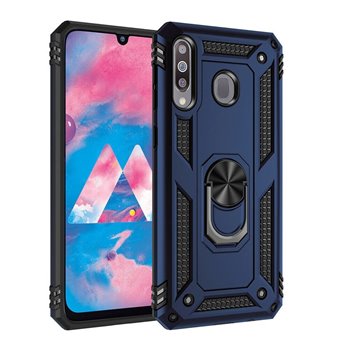 Huawei Huawei Y6P 2020 Plastic Blue Back Cover - Solid ring