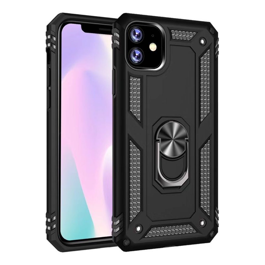 Apple iPhone 11 pro max Plastic Black Back Cover - Solid ring