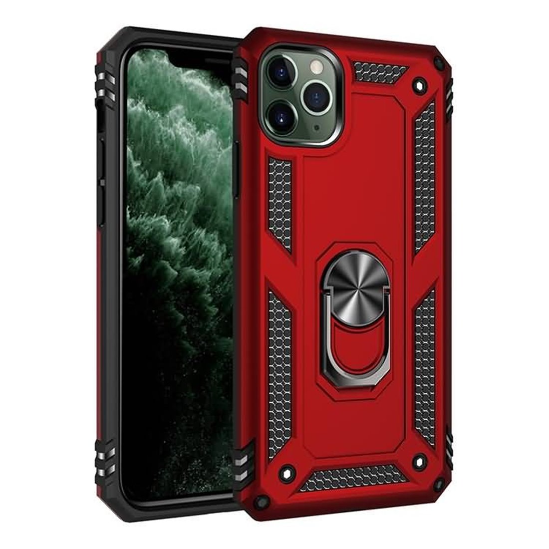 Apple iPhone 11 pro Plastic Red Back Cover - Solid ring