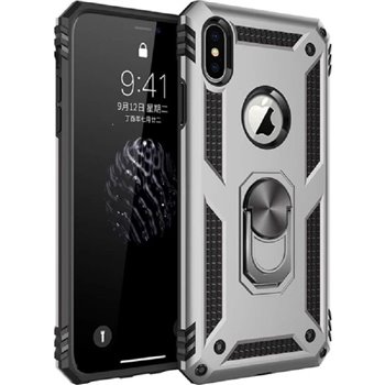 Apple iPhone XR Plastic Silver Back Cover - Solid ring