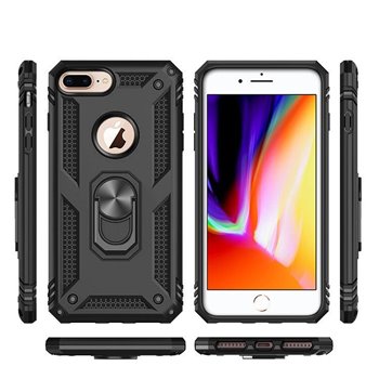 Apple iPhone 7/8 Plus Plastic Black Back Cover - Solid ring
