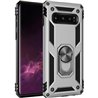Samsung Galaxy S10 Plus Plastic Silver Back Cover - Solid ring