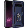Samsung Galaxy S10 Plastic Blue Back Cover - Solid ring