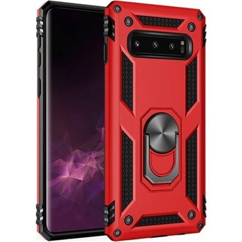 Samsung Galaxy S10 Plastic Red Back Cover - Solid ring