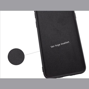 Apple iPhone 12 (Pro) silicone Zwart Back Cover Telefoonhoesje - TPU