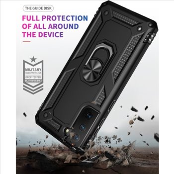 Samsung Galaxy S21 plus hard tpu Black Back Cover - Solid ring