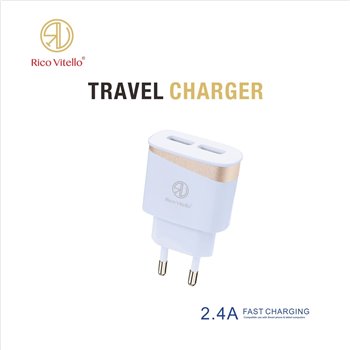 Rico Vitello Lightning USB home charger 2.4A met data cable