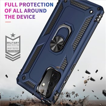 Samsung Galaxy A72 hard tpu Blue Back Cover - Solid ring