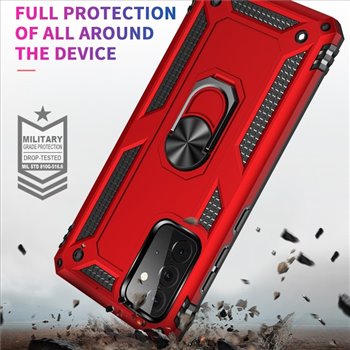 Samsung Galaxy A72 hard tpu Red Back Cover - Solid ring