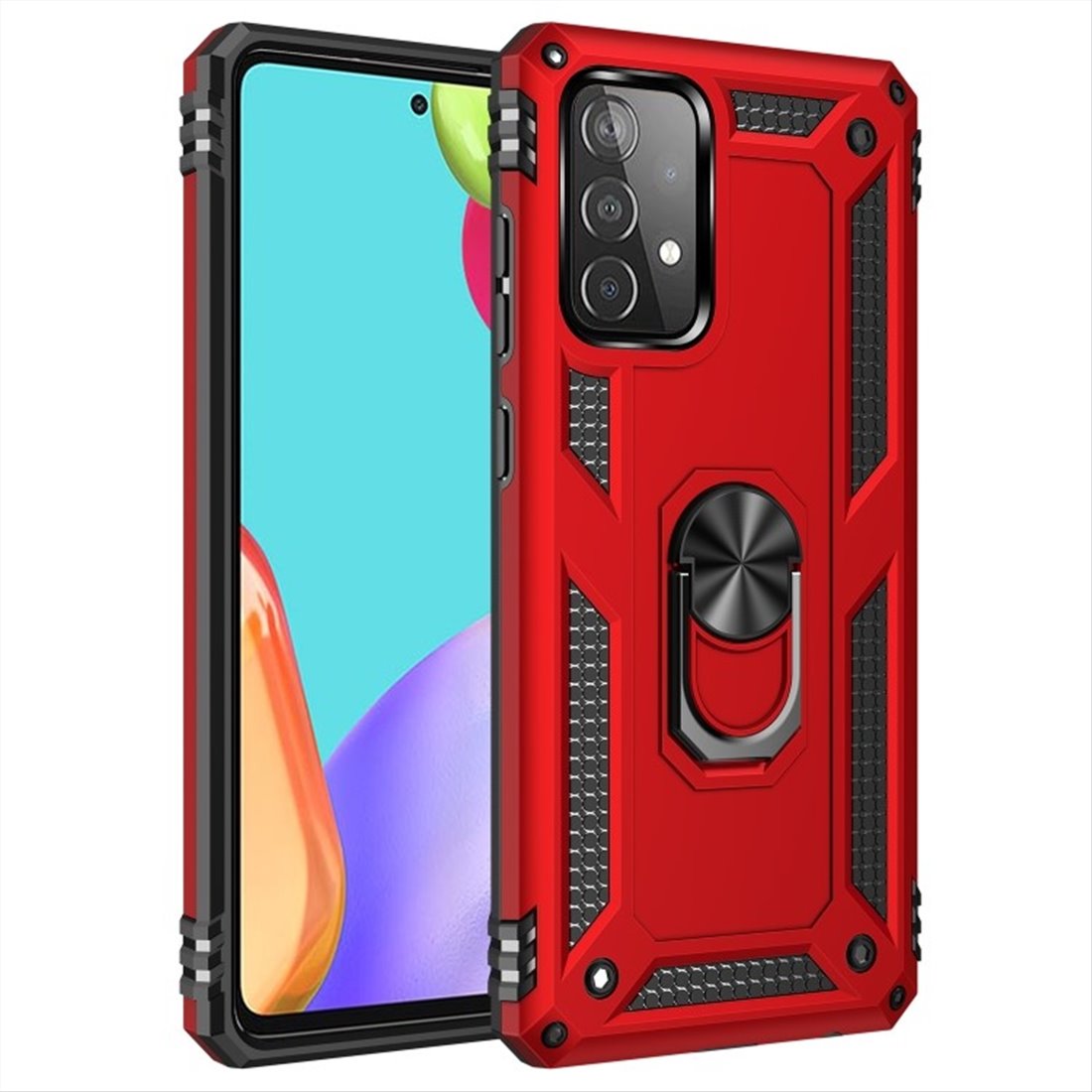 Samsung Galaxy A32 hard tpu Red Back Cover - Solid ring