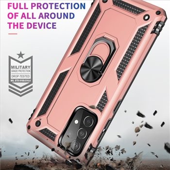 Samsung Galaxy A32 hard tpu Rose Gold Back Cover - Solid ring