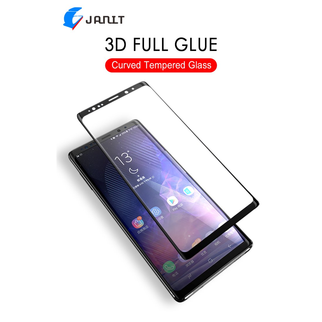 Samsung Galaxy S21 plus glass Black Smartphone screen protector - full Glue