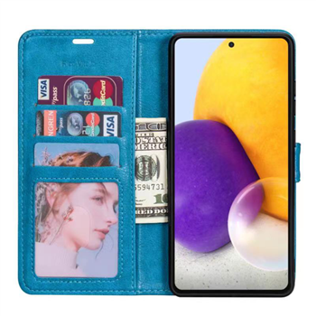 Apple iPhone XS lichtblauw L Book Case Telefoonhoesje