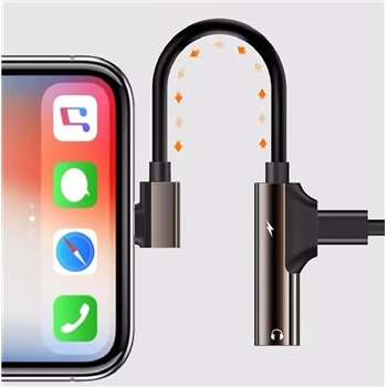 Lightning to audio jack and charger