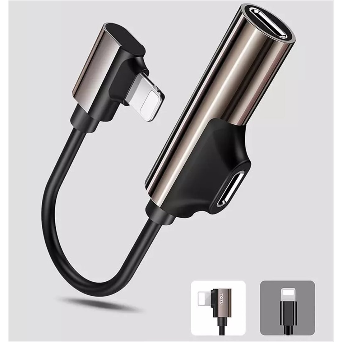 Lightning naar audiojack en oplader 2 in 1