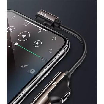 Lightning naar audiojack en oplader 2 in 1