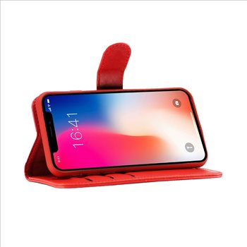 Apple iPhone X/XS Leatherette Red Book Case Smartphone Case - L