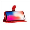 Apple iPhone X/XS Leatherette Red Book Case Smartphone Case - L