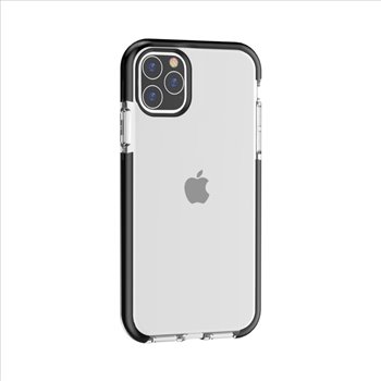 Apple iPhone 11 pro max silicone side black transparent Back Cover Smartphone Case