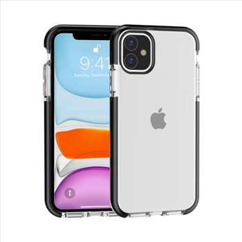 Apple iPhone 11 silicone side black transparent Back Cover Smartphone Case