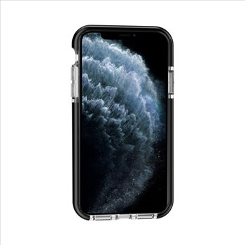 Apple iPhone 11 max silicone rand zwart doorzichtig back cover Telefoonhoesje