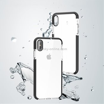 Apple iPhone XS max silicone side black transparent Back Cover Smartphone Case